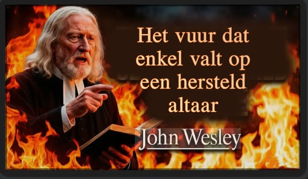Het vuur dat enkel valt op een hersteld altaar